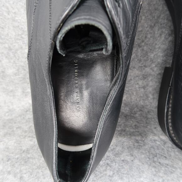 Banana Republic Shoes Mens 9.5 Derby Oxford Black Leather Moc Toe Dress Formal main image 5